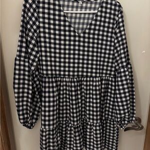 Black and White Gingham Dress